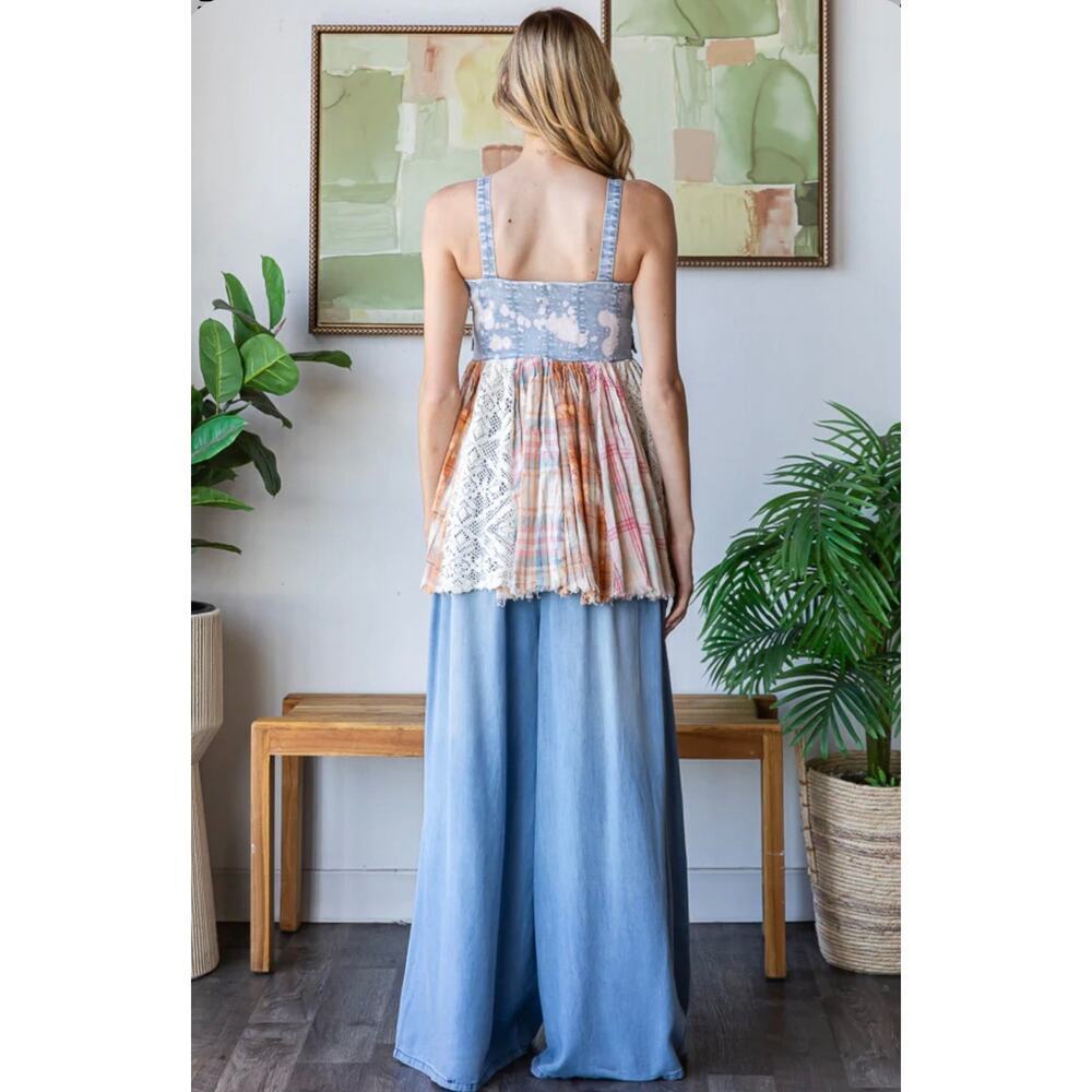 POL Denim Patchwork Top - Picture 8 of 8